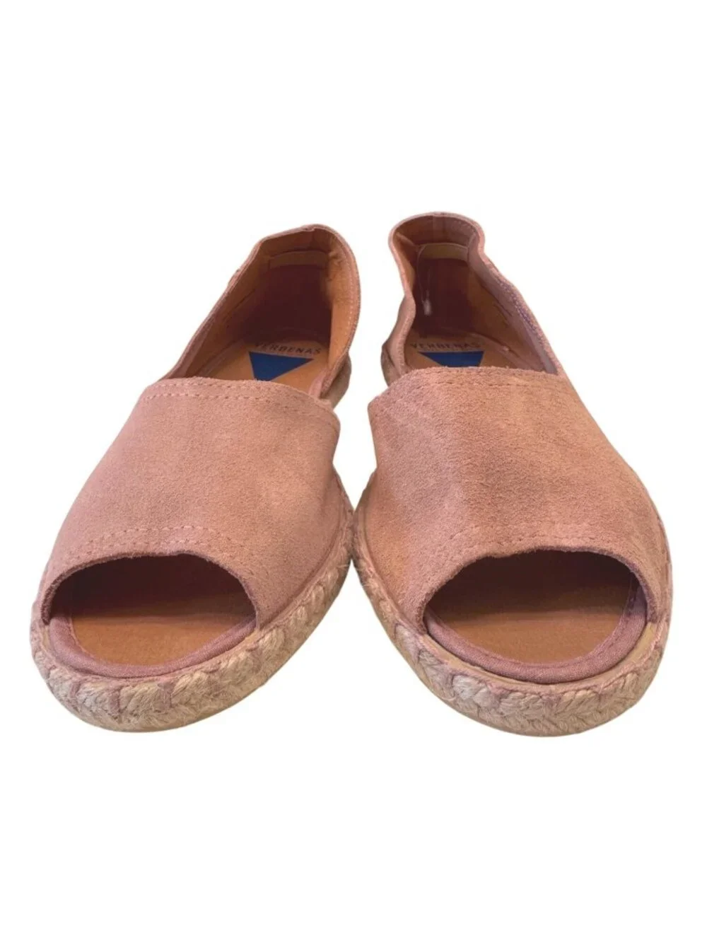 Verbenas Spain Cruz Suede Espadrille Size 40 Leather Open Toe NWOB US